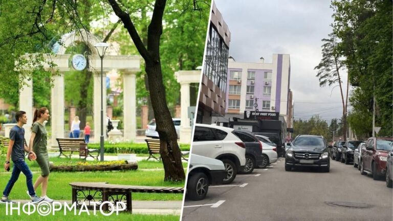 Паркування у два ряди – біля Центрального парку в Ірпені через брак паркомісць утворився хаос